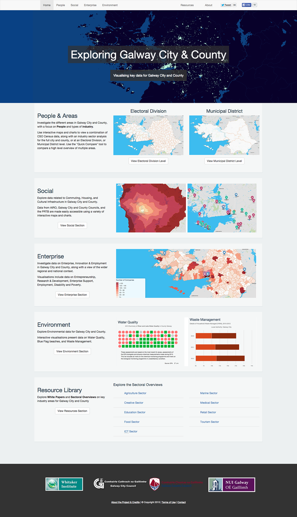 Galway Dashboard Homepage